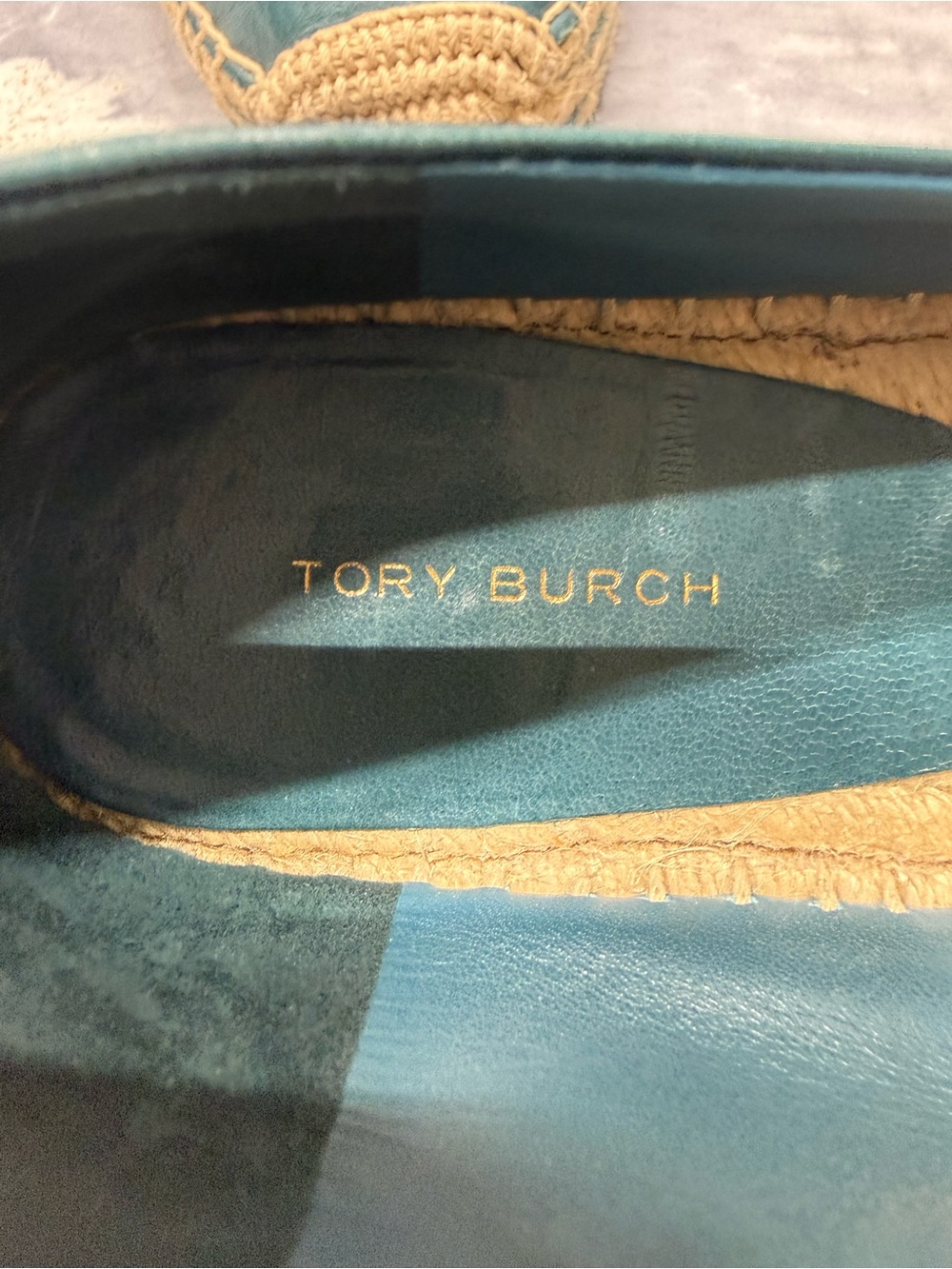 Tory Burch Leather Logo Flats Women's Slip-On Size 8,5 - Picture 11 of 16